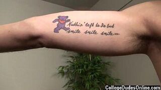 Sexy men They both lie down on the sofa next, interchanging some porn video